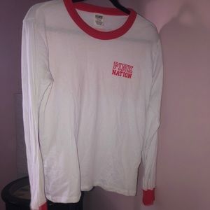 Long sleeve White tee from PINK